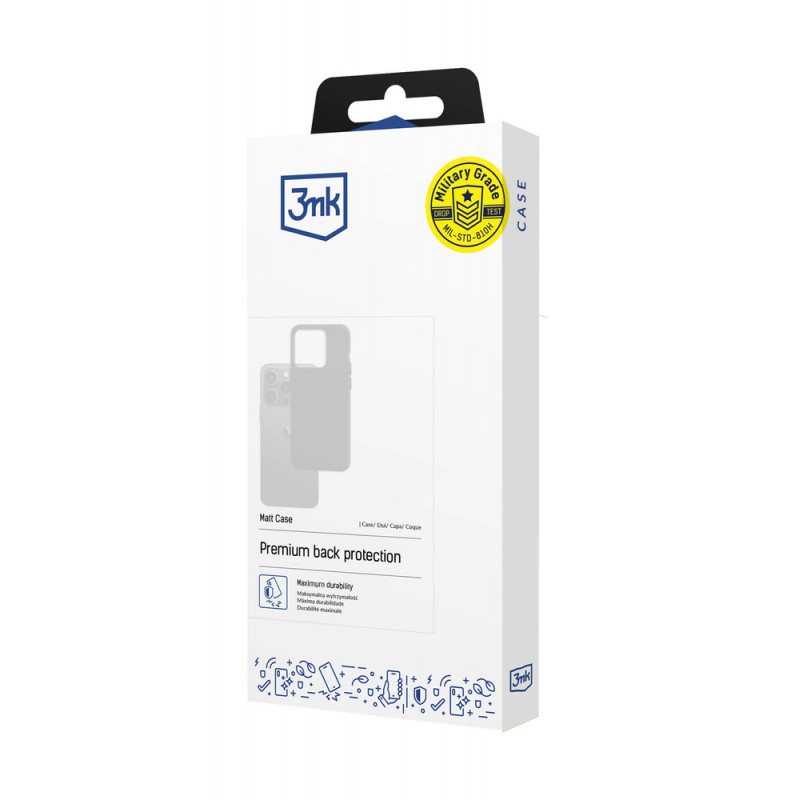 Juodas dėklas 3MK Matt Case, skirtas Samsung Galaxy M16 5G