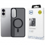3MK Smoke MagCase dėklas Samsung Galaxy S25 Edge išmaniajam telefonui, juodas