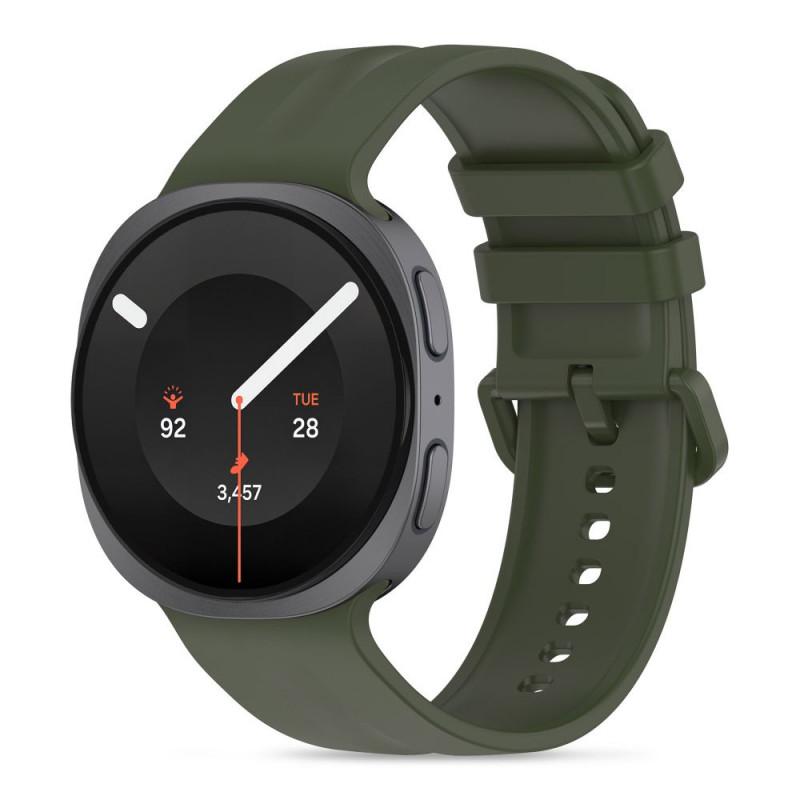 Tech-Protect Silicone Evo dirželis, skirtas Samsung Galaxy Watch 8 / 9 / Classic (40 / 44 / 46 mm), chaki žalias