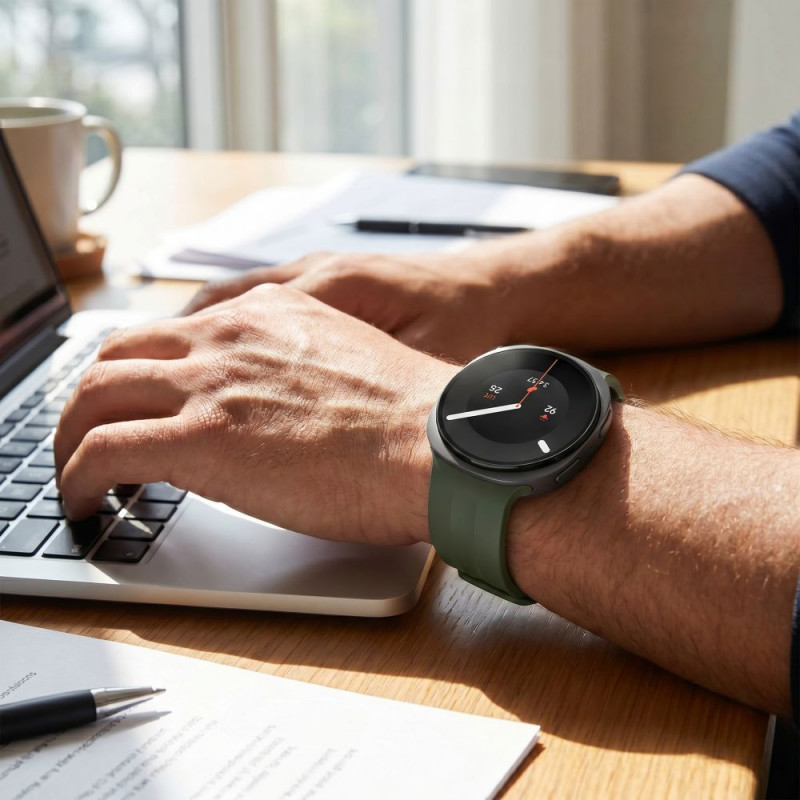 Tech-Protect Silicone Evo dirželis, skirtas Samsung Galaxy Watch 8 / 9 / Classic (40 / 44 / 46 mm), chaki žalias