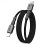 Tech-Protect Ultraboost DNA MagTwist USB-C kabelis, PD 100W / 5A, 200 cm, geležies pilkos spalvos