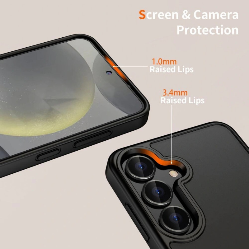 Tech-Protect MagMat dėklas Samsung Galaxy S25 FE, matinis juodas