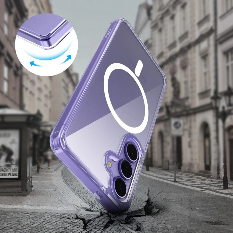 Tech-Protect Flexair Hybrid MagSafe dėklas Samsung Galaxy S25 FE, skaidrus