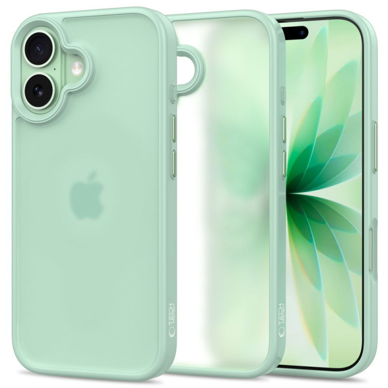Tech-Protect MagMat telefono dėklas Apple iPhone 17, matinis šalavijo žalias
