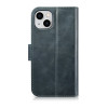 iCarer Oil Wax Wallet Case 2in1 iPhone 14 Plus dėklas su atvartu iš odos, Anti-RFID, mėlynas (WMI14220723-BU)