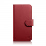 iCarer Wallet Case 2in1 iPhone 14 Plus dėklas su atvartu iš odos, Anti-RFID, raudonas (WMI14220727-RD)