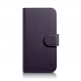 iCarer Wallet Case 2in1 iPhone 14 Plus dėklas su atvartu iš odos, Anti-RFID, tamsiai violetinis (WMI14220727-DP)