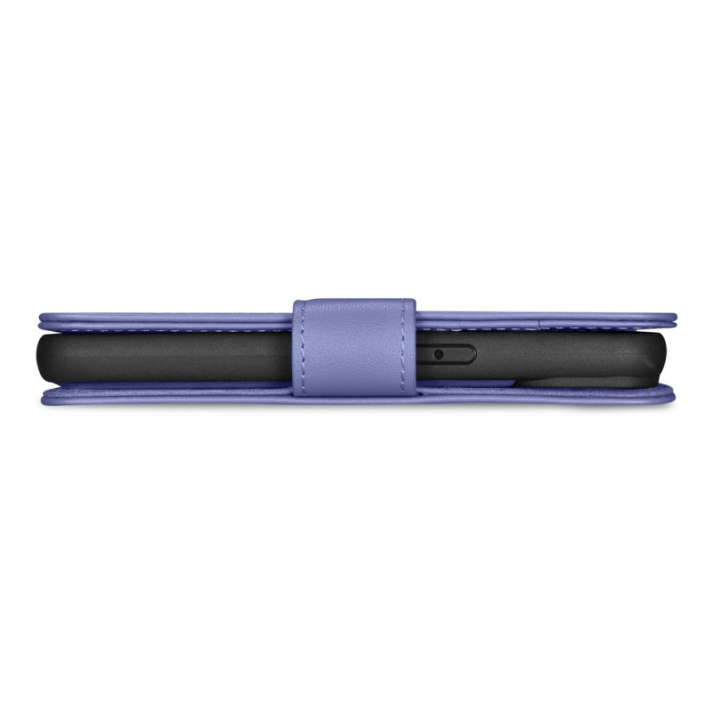 iCarer Wallet Case 2in1 iPhone 14 Plus dėklas su atvartu iš odos, Anti-RFID, šviesiai violetinis (WMI14220727-LP)