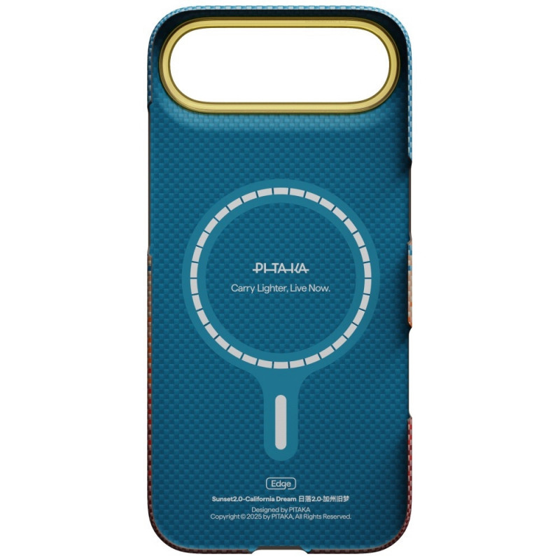 PITAKA Edge Case California Dream 01 dėklas, skirtas Apple iPhone Air, saulėlydis
