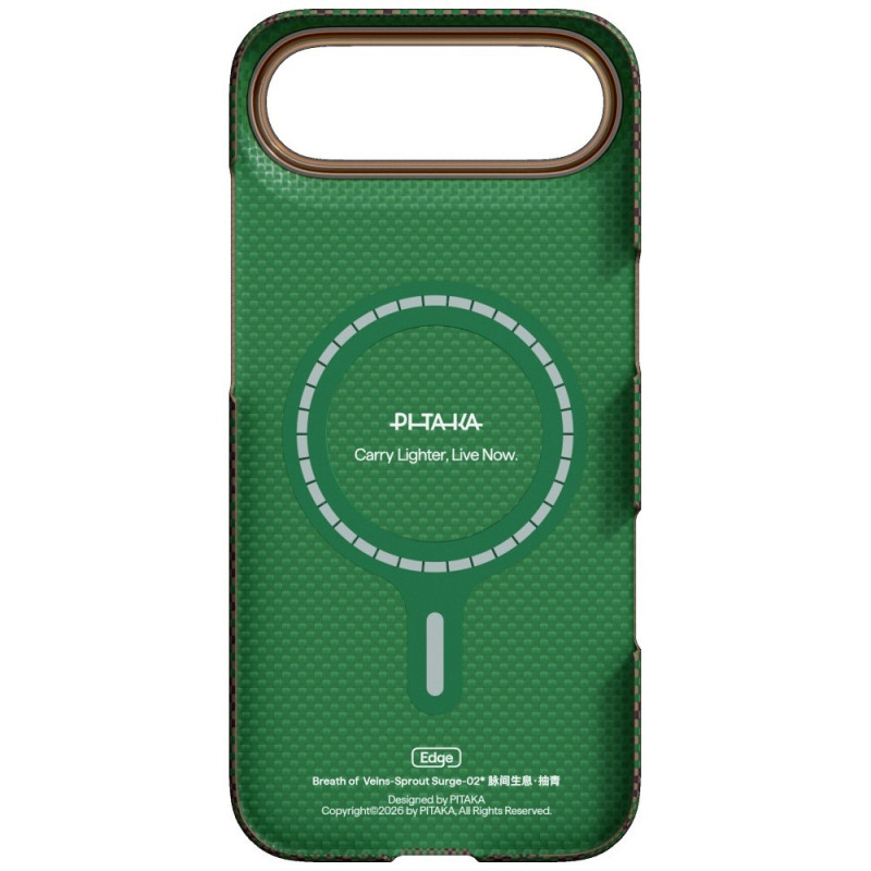 PITAKA Edge Case Breath of Veins dėklas, skirtas Apple iPhone Air, sprout surge