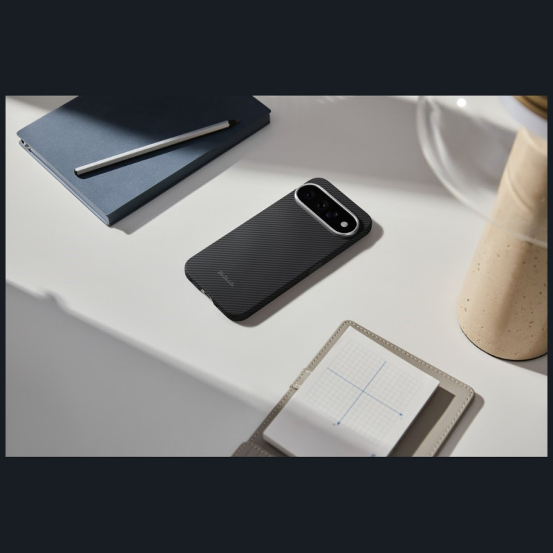 PITAKA Edge Case dėklas, skirtas Google Pixel 11 Pro XL, juodai pilkas