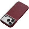 PITAKA Edge Case Argyle MagSafe dėklas Apple iPhone 18 Pro / 17 Pro, bordo spalvos