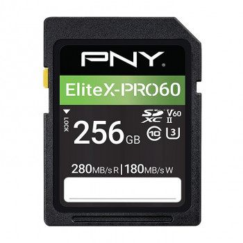 PNY EliteX-PRO60 SDXC atminties kortelė 256 GB, UHS-II, Class 10, P-SD256V60280EXP6-GE