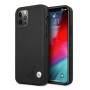 BMW Leather Deboss išmaniojo telefono kietasis dėklas Apple iPhone 12 / 12 Pro, juodas (BMHCP12MRCDPK)