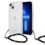 Guess GUHCP13SKPSBK Apple iPhone 13 mini dėklas Black Pearl, permatomas