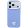 Guess Grained Triangle Logo MagSafe dėklas Apple iPhone 18 Pro / 17 Pro, mėlynas