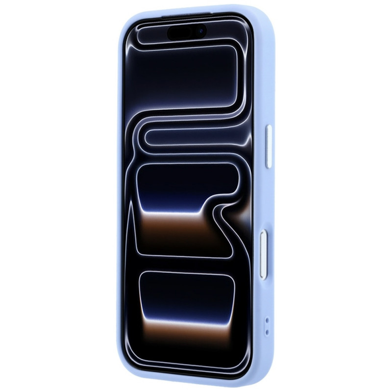 Guess Grained Triangle Logo MagSafe dėklas Apple iPhone 18 Pro / 17 Pro, mėlynas