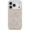 Guess 4G Double Card Triangle apsauginis dėklas Apple iPhone 18 Pro / 17 Pro, rožinis