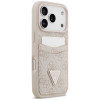 Guess 4G Double Card Triangle apsauginis dėklas Apple iPhone 18 Pro / 17 Pro, rožinis