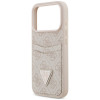 Guess 4G Double Card Triangle apsauginis dėklas Apple iPhone 18 Pro / 17 Pro, rožinis