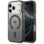 Guess IML Gradient Triangle Logo MagSafe dėklas, juodas, skirtas Apple iPhone 18 Pro Max / 17 Pro Max