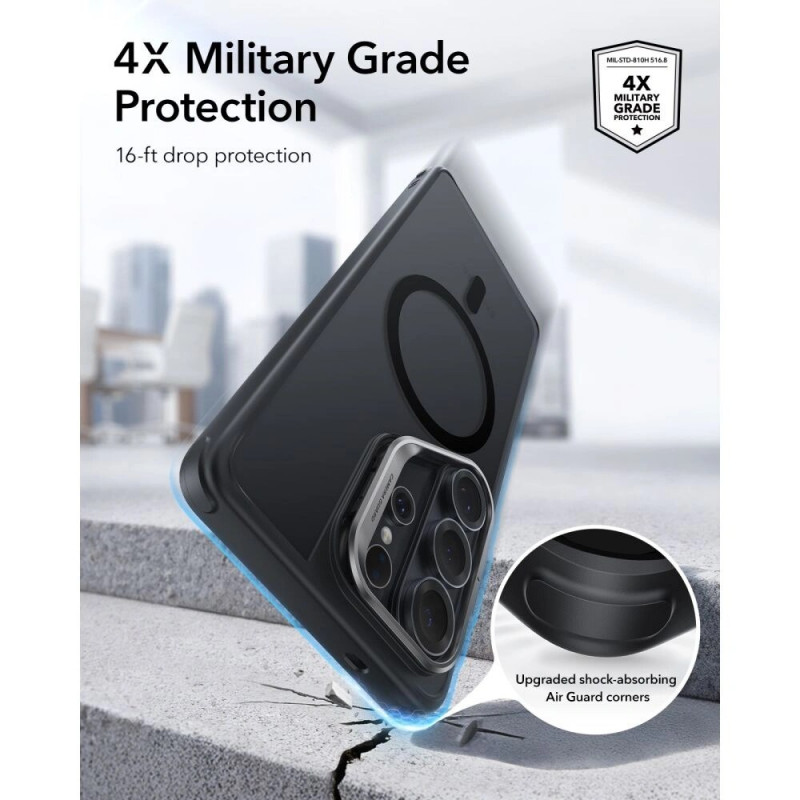 ESR Classic Hybrid Kickstand MagSafe dėklas skirtas Samsung Galaxy S26 Ultra, Frosted Black