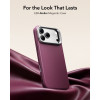 ESR Leather Kickstand MagSafe dėklas, skirtas Apple iPhone 17 Pro / 18 Pro, Deep Burgundy