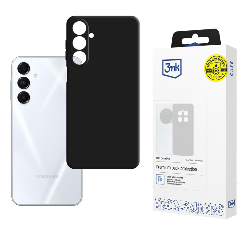 3MK Matt Case Pro apsauginis dėklas Samsung Galaxy A17 5G, juodas