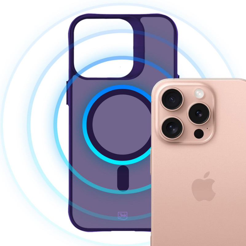 3MK Smoke MagCase dėklas Apple iPhone 16 Pro Max, purpurinis