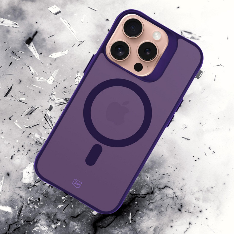 3MK Smoke MagCase dėklas Apple iPhone 16 Pro Max, purpurinis