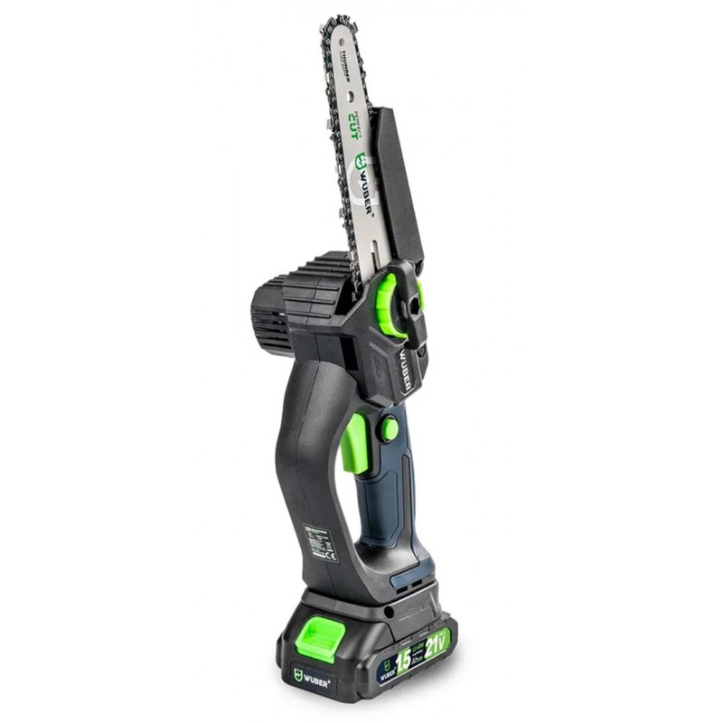 Wuber W37007 akumuliatorinė grandininė pjūklas, 21 V, 5 m/s