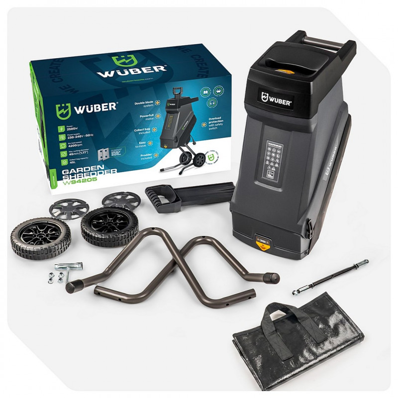 Wuber W94205 elektrinė peilių šakų smulkintuvė, 2500 W, 45 L