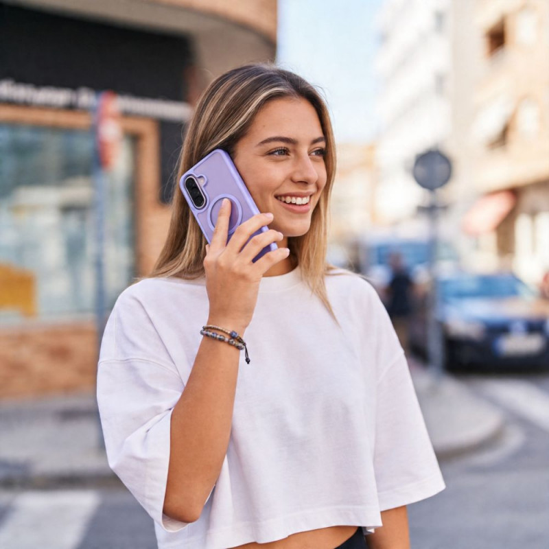 Tech-Protect Magmat MagSafe dėklas Samsung Galaxy A57 5G, matinis alyvinis