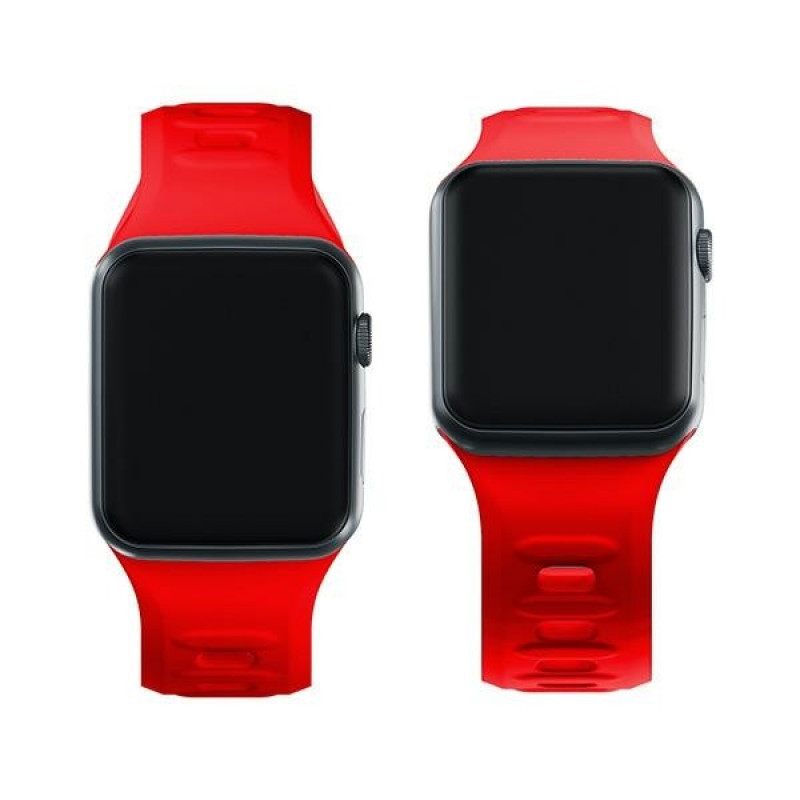 3mk silikoninis laikrodžio dirželis Apple Watch 38/40/41 mm, raudonas
