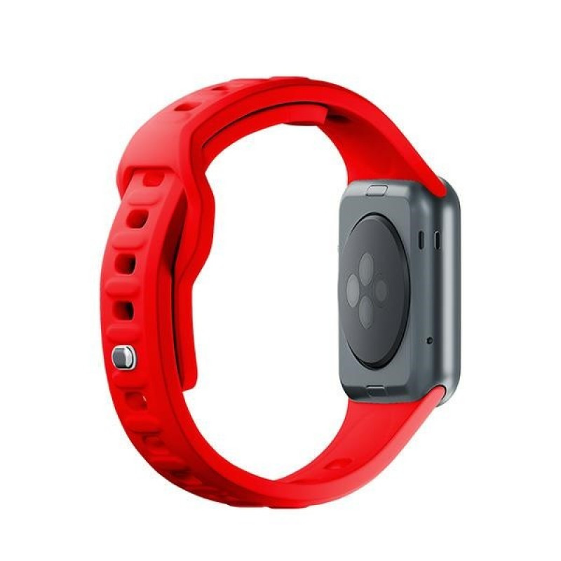 3mk silikoninis laikrodžio dirželis Apple Watch 38/40/41 mm, raudonas