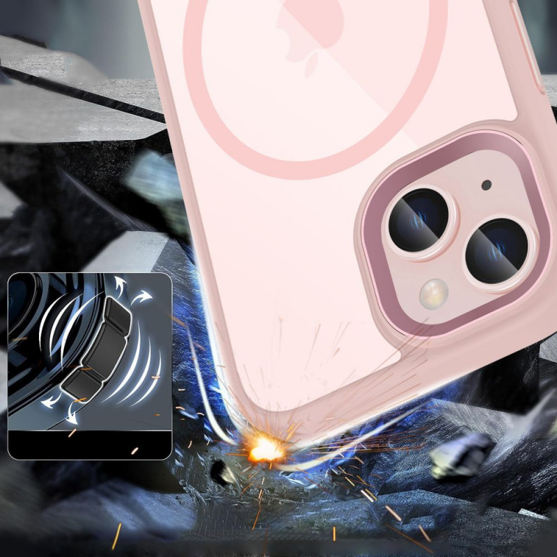 Tech-Protect MagMat MagSafe dėklas Apple iPhone 15, Pink/Clear