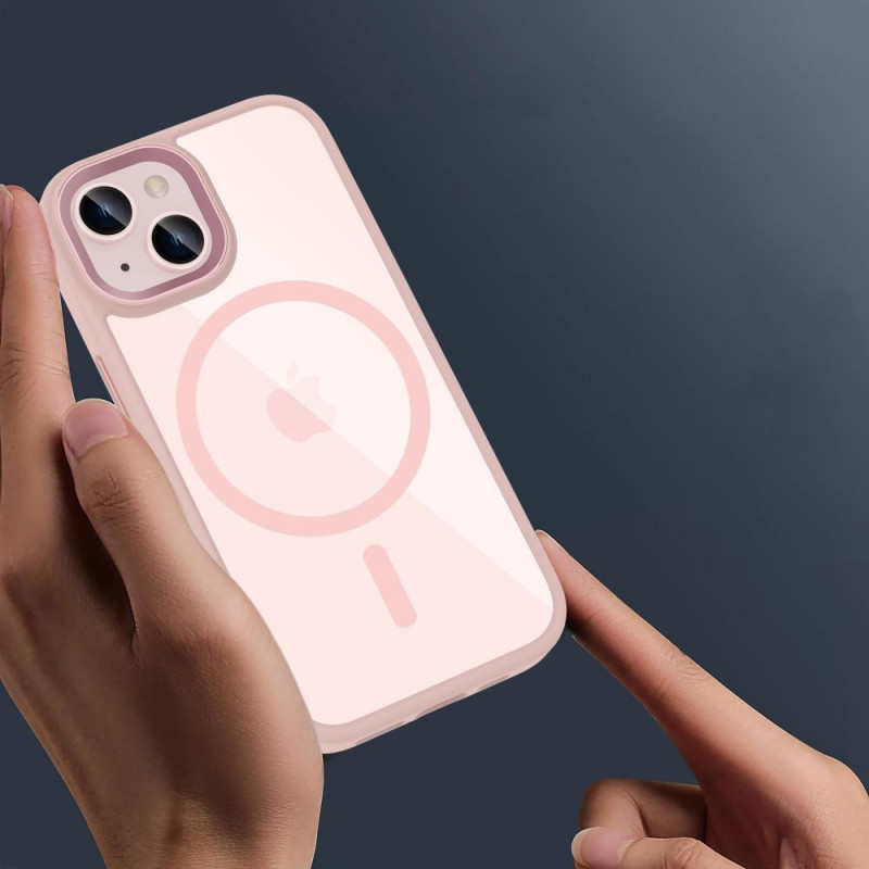 Tech-Protect MagMat MagSafe dėklas Apple iPhone 15, Pink/Clear