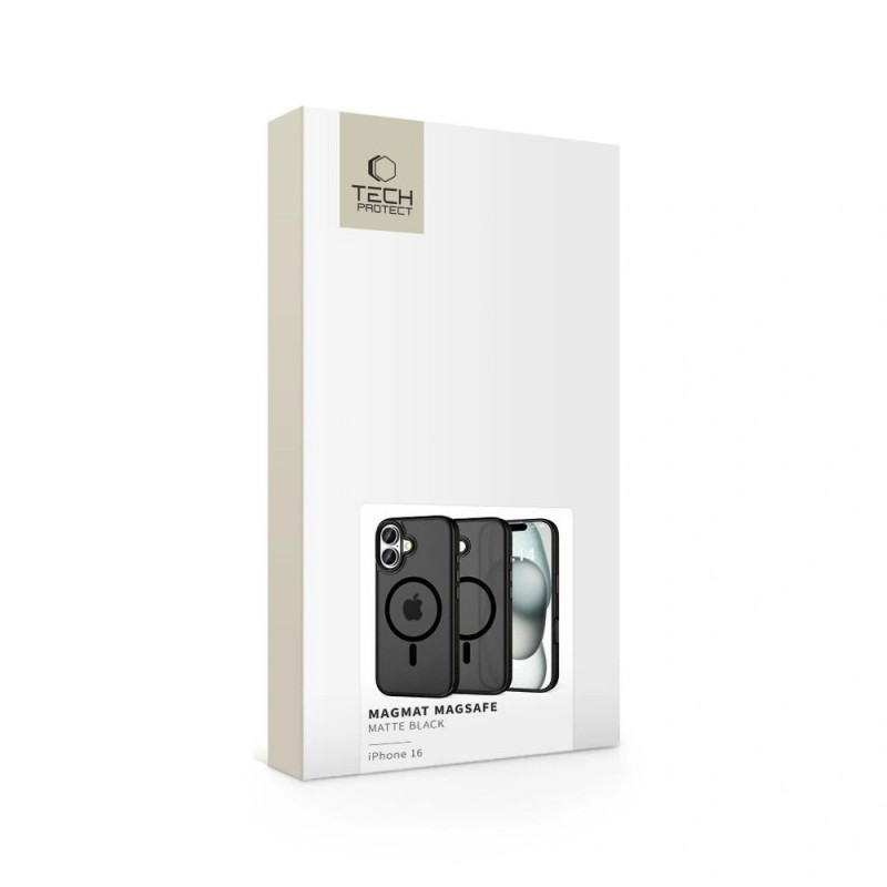 Tech-Protect MagMat MagSafe dėklas Apple iPhone 16, Matte Black