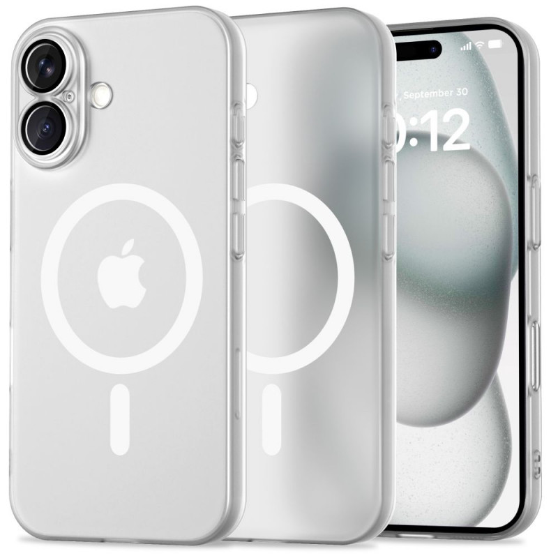 Tech-Protect MagSlim MagSafe dėklas Apple iPhone 16, Matte/White