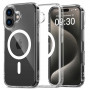 Tech-Protect Flexair Hybrid MagSafe dėklas, skirtas Apple iPhone 16 Plus, permatomas