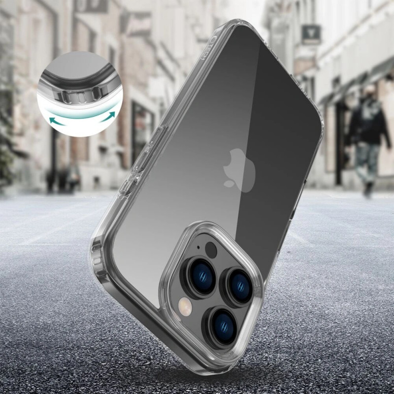 Tech-Protect Flexair Hybrid dėklas, skirtas Apple iPhone 16 Pro, permatomas