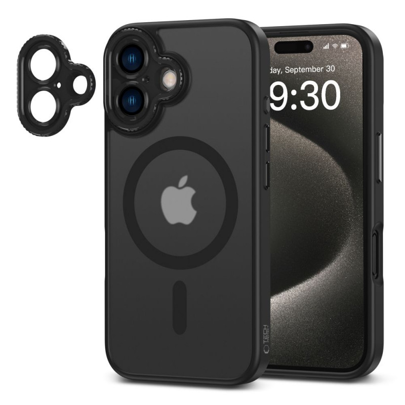 Tech-Protect MagCam MagSafe dėklas, skirtas Apple iPhone 16, matte black