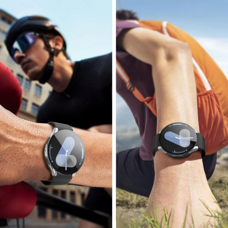 Tech-Protect Defense360 dėklas su integruotu grūdintu stiklu Samsung Galaxy Watch 7, 40 mm, permatomas