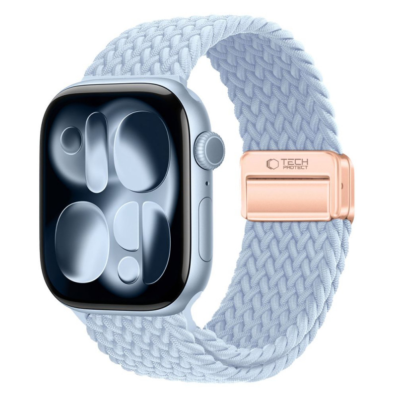 Tech-Protect Nylonmag apyrankė Apple Watch 4/5/6/7/8/9/SE/10, 38/40/41/42 mm, Baby Blue