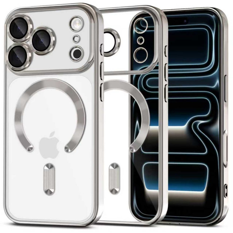 Tech-Protect MagFlex MagSafe dėklas Apple iPhone 17 Pro, Shiny Silver