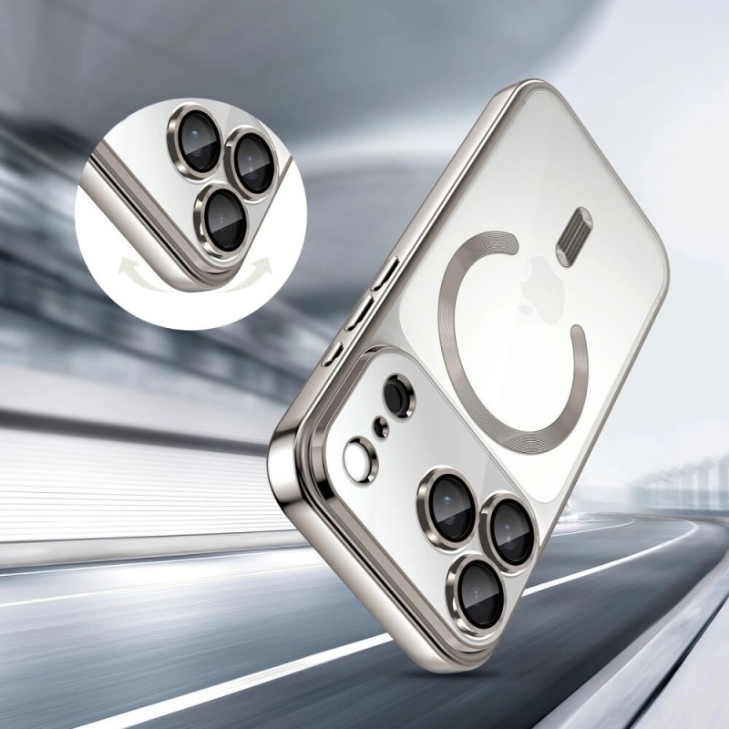 Tech-Protect MagFlex MagSafe dėklas Apple iPhone 17 Pro, Shiny Silver