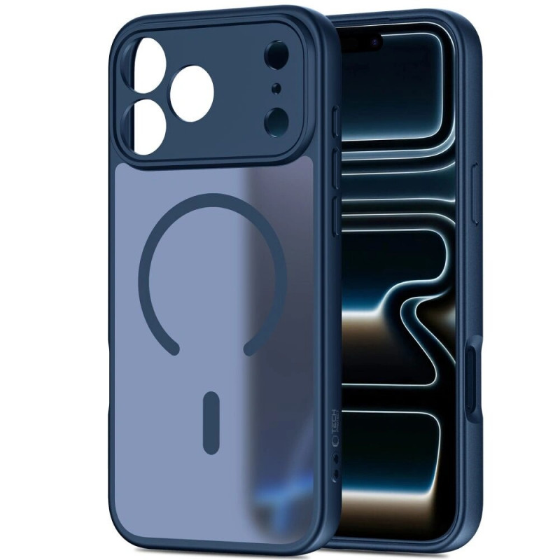 Tech-Protect BasicMag MagSafe dėklas, skirtas Apple iPhone 17 Pro Max, matinis tamsiai mėlynas
