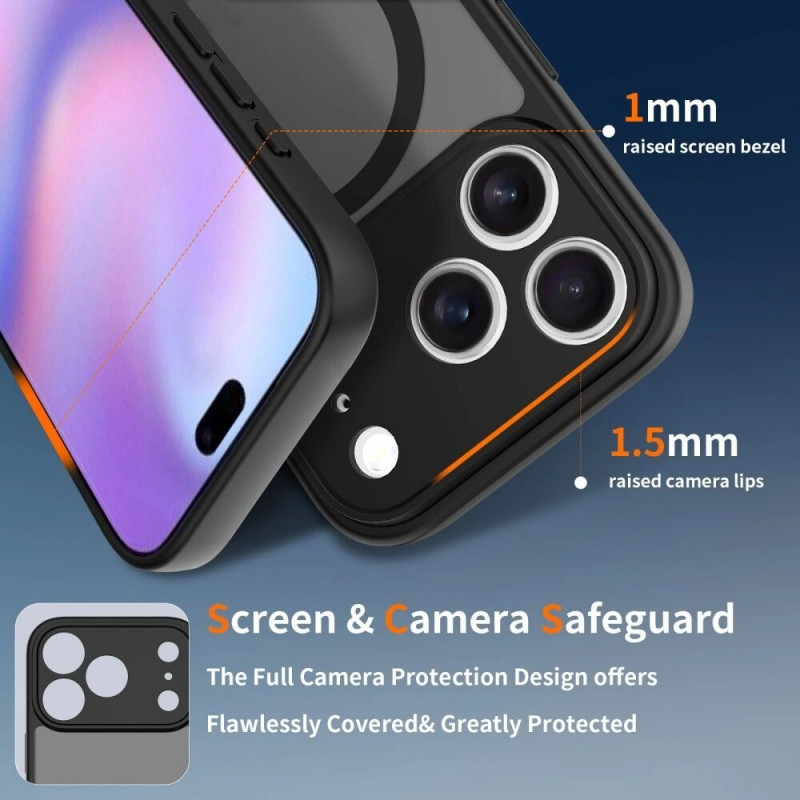 Tech-Protect BasicMag MagSafe dėklas, skirtas Apple iPhone 17 Pro Max, matinis tamsiai mėlynas