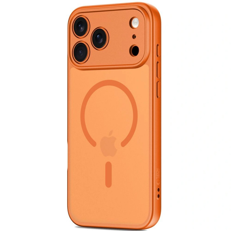 Tech-Protect BasicMag MagSafe dėklas skirtas Apple iPhone 17 Pro, matinės Cosmic Orange spalvos