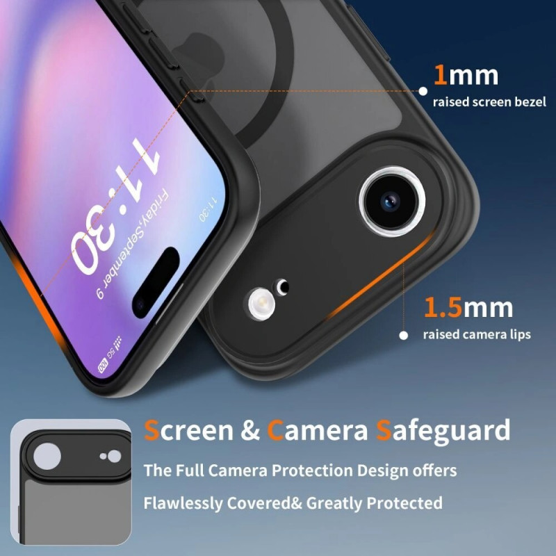 Tech-Protect BasicMag MagSafe dėklas skirtas Apple iPhone 17 Pro, matinės Cosmic Orange spalvos